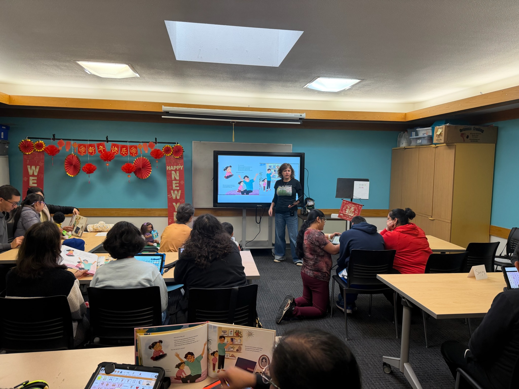 Children engaging with stories
